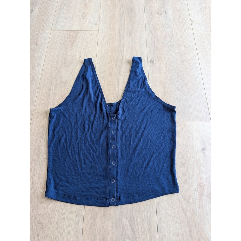 Lunya Women Blue Sleeveless Tank Top‎ Large
